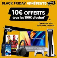 adhérents fnac : 10€ offerts tous les 100€ d'achats