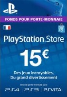 Carte Playstation Network de 15€ (PS4, PS3, PS Vita)