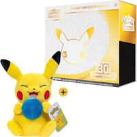 Coffret Pok&eacute;mon ETB 30e anniversaire + Peluche Pikachu