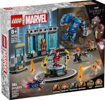 Lego Marvel : Le laboratoire d’Iron Man : la salle des armures Lego Marvel : Le laboratoire d’Iron Man : la salle des armures