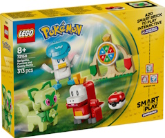 Lego Pok&eacute;mon Smart Play : Combat entre Poussacha, Chochodile et Coiffeton