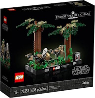 Lego Star Wars : Diorama de la course-poursuite en speeder sur Endor