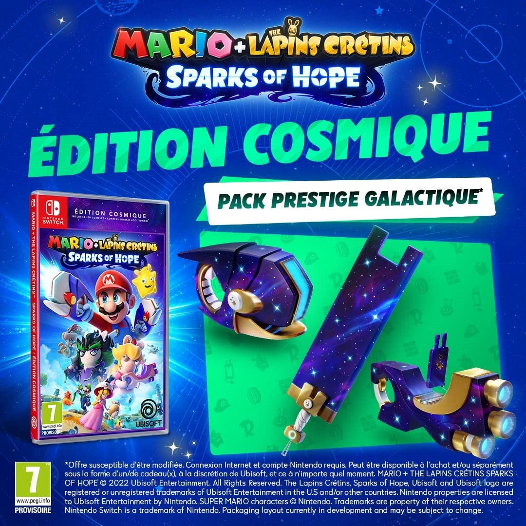 Mario VS Rabbids : Sparks of Hope Mario-lapins-cretins-sparks-of-hope-edition-cosmique-switch-contenu