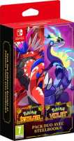 Pack duo Pokémon écarlate et violet avec steelbook doré (Switch)