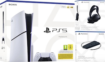 PS5 Slim standard + casque + support vertical