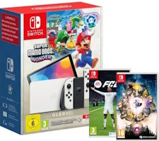 Switch OLED pack "Super Mario Bros. Wonder" + FC 25 + Master Detective offerts