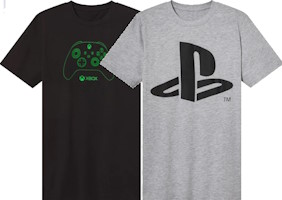 t-shirts PlayStation ou Xbox